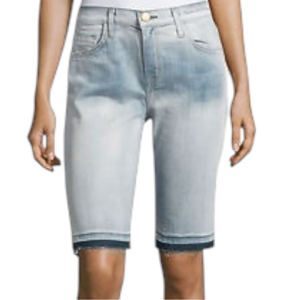 current/elliott oceanspray wash released hem beach bermuda denim shorts SZ 25